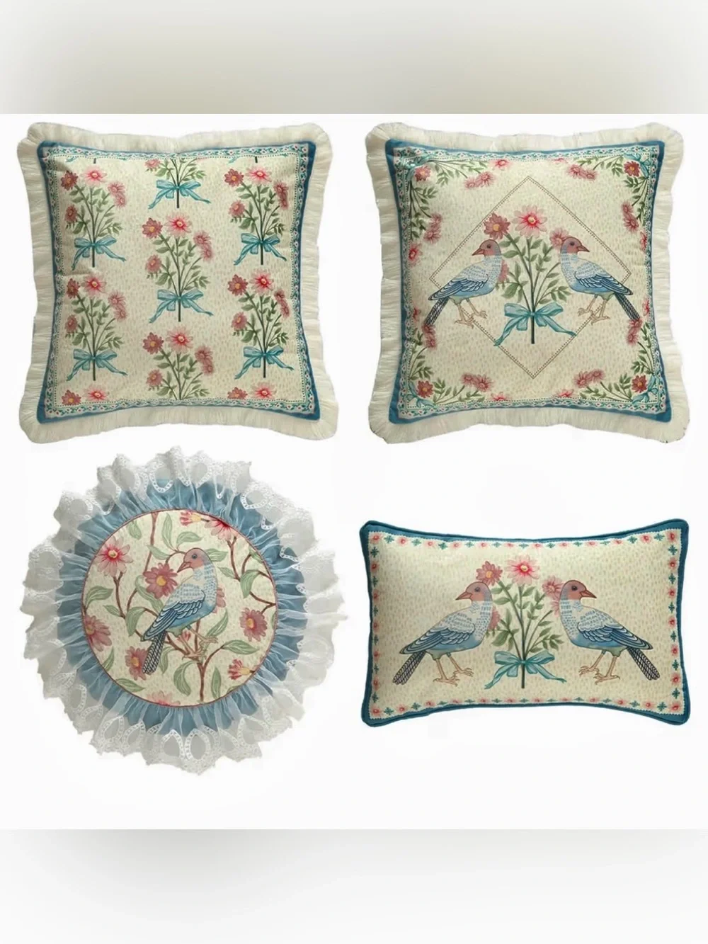 Patdrea French Country Velvet Throw Pillow Covers
